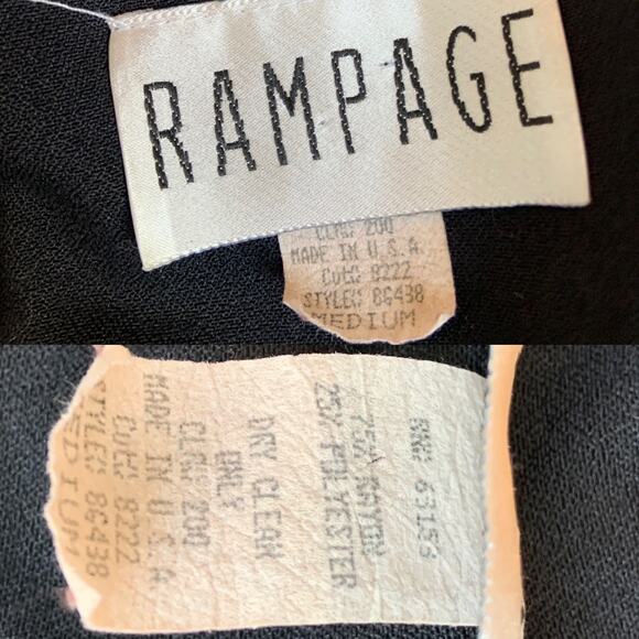 Vintage 1970's Rampage Black Retro Blazer Coat with Shoulder Pads Women's Medium - Picture 10 of 10